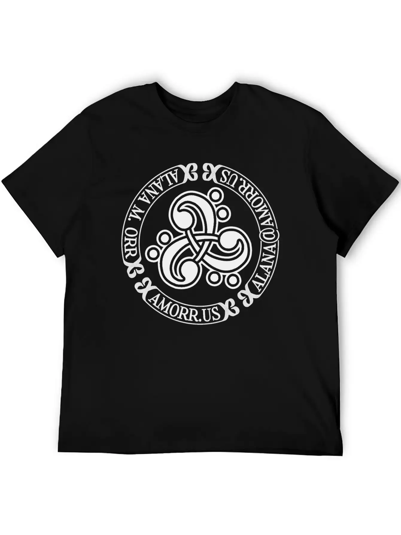 Triple Bass Clef Celtic Knot Logo Alana Orr AMORR Timeless Short Sleeve Tee – Comfy And Minimalist Design