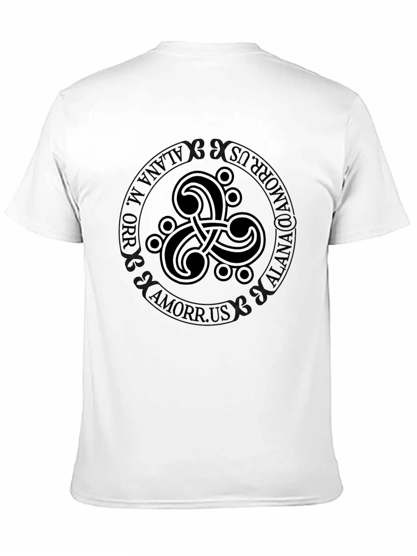 Triple Bass Clef Celtic Knot Logo Alana Orr AMORR Timeless Short Sleeve Tee – Comfy And Minimalist Design