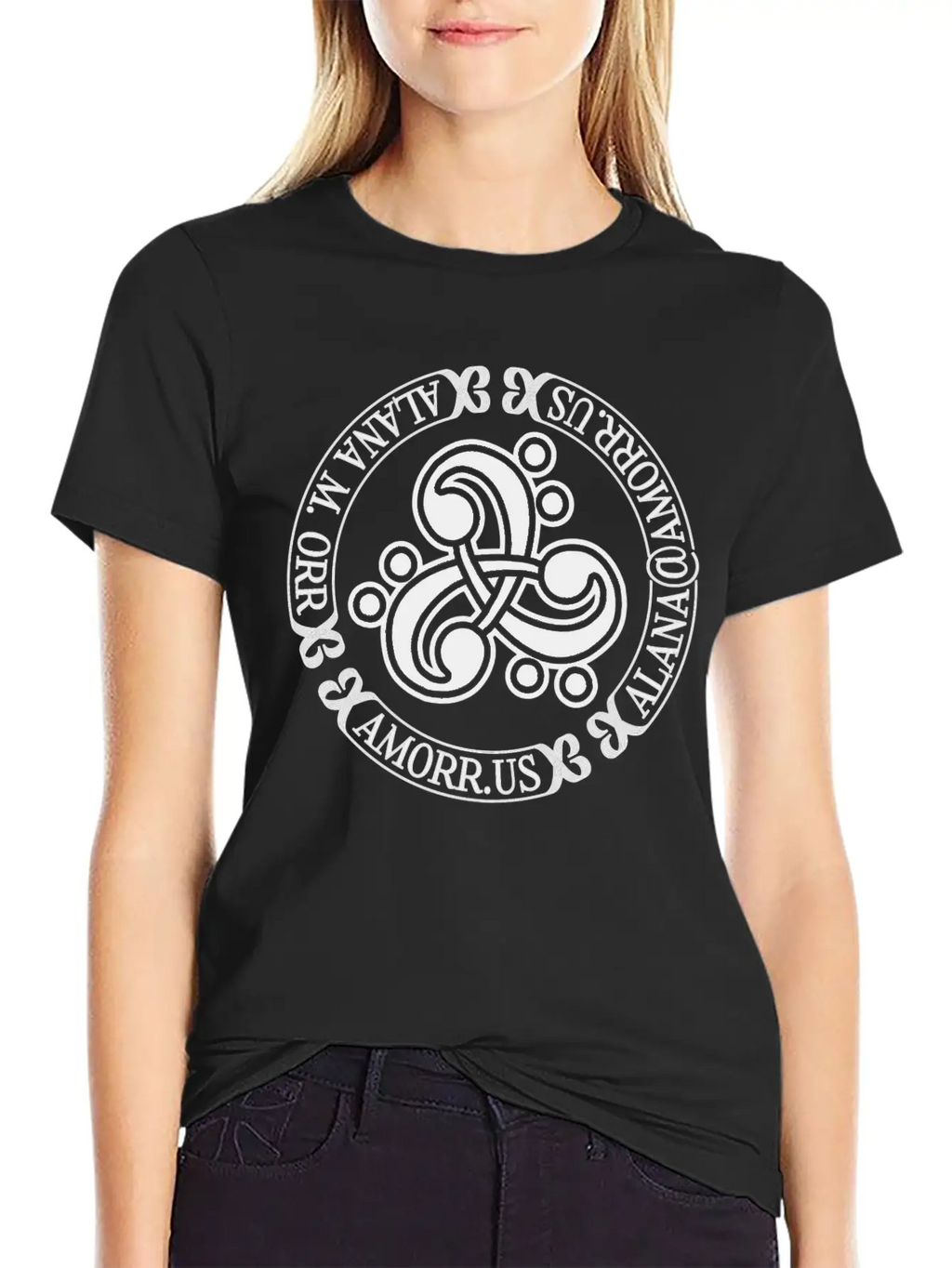 Triple Bass Clef Celtic Knot Logo Alana Orr AMORR Timeless Short Sleeve Tee – Comfy And Minimalist Design