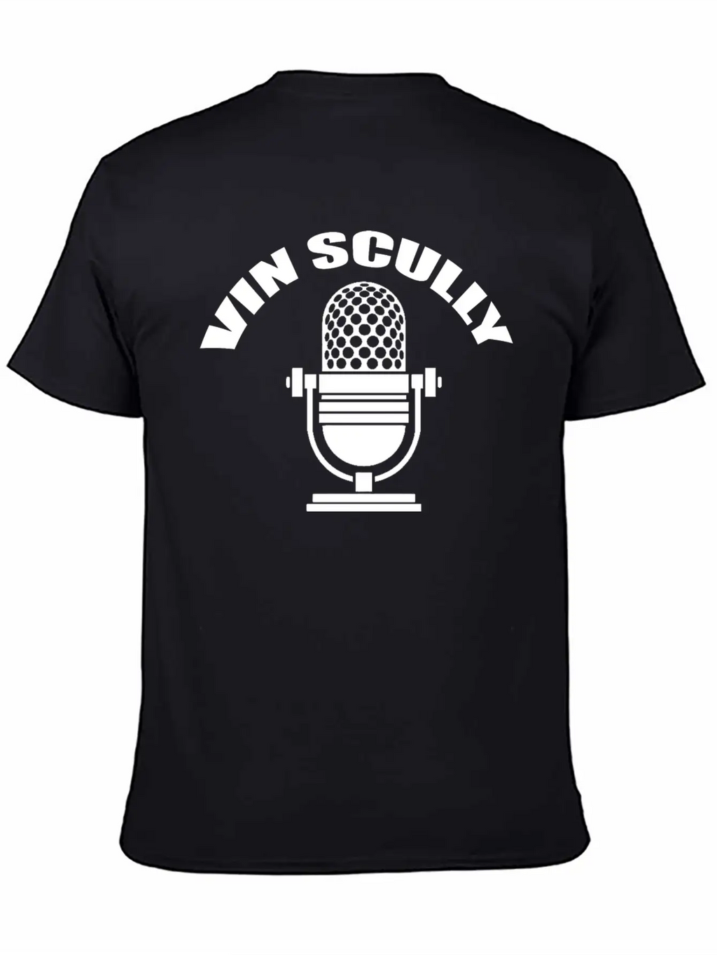 Vin Scully Microphone T Shirt Modern Fit Casual T-Shirt – Clean And Versatile Design