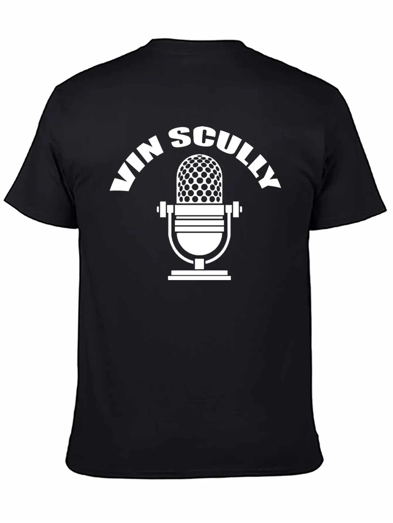 Vin Scully Microphone T Shirt Modern Fit Casual T-Shirt – Clean And Versatile Design
