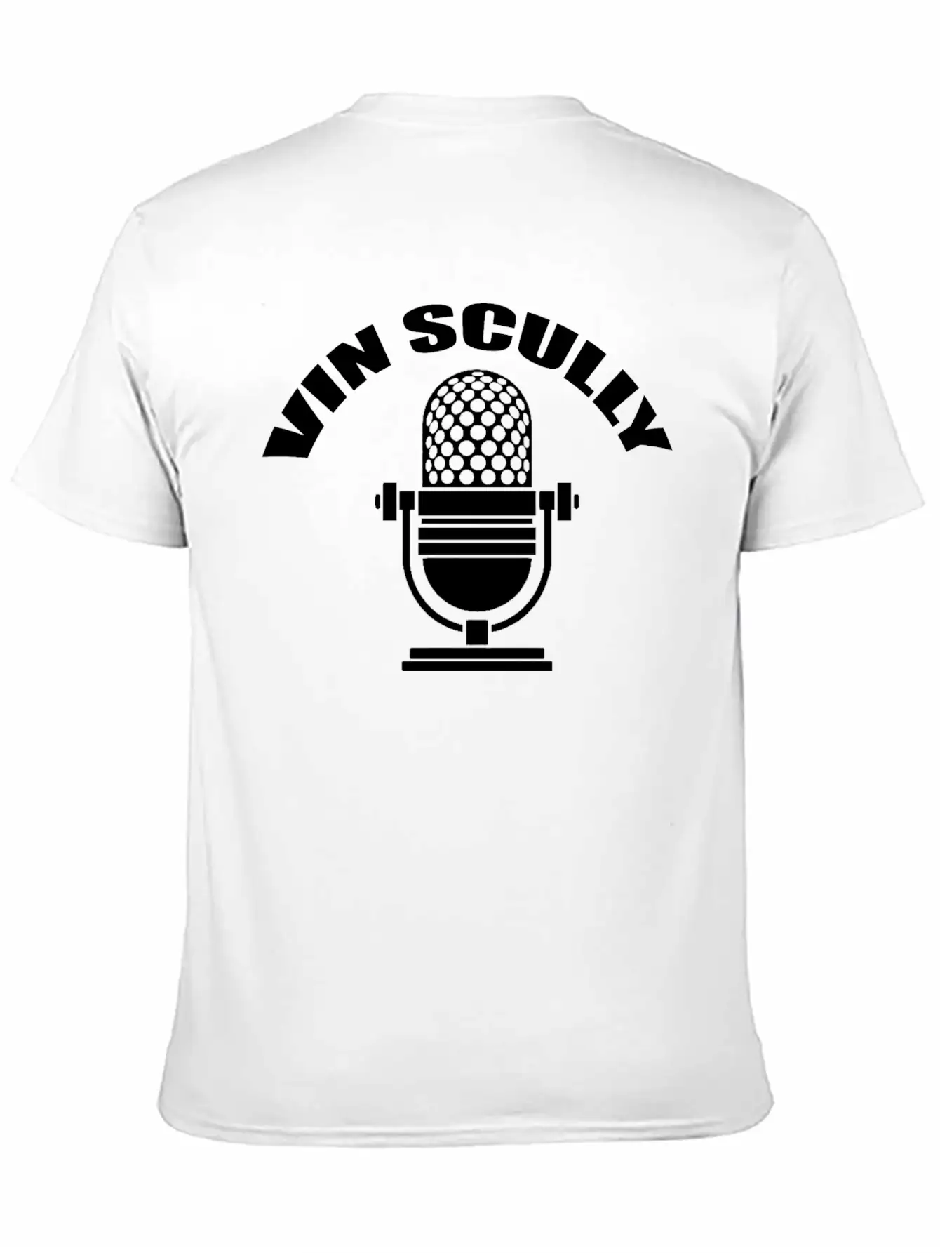 Vin Scully Microphone T Shirt Modern Fit Casual T-Shirt – Clean And Versatile Design