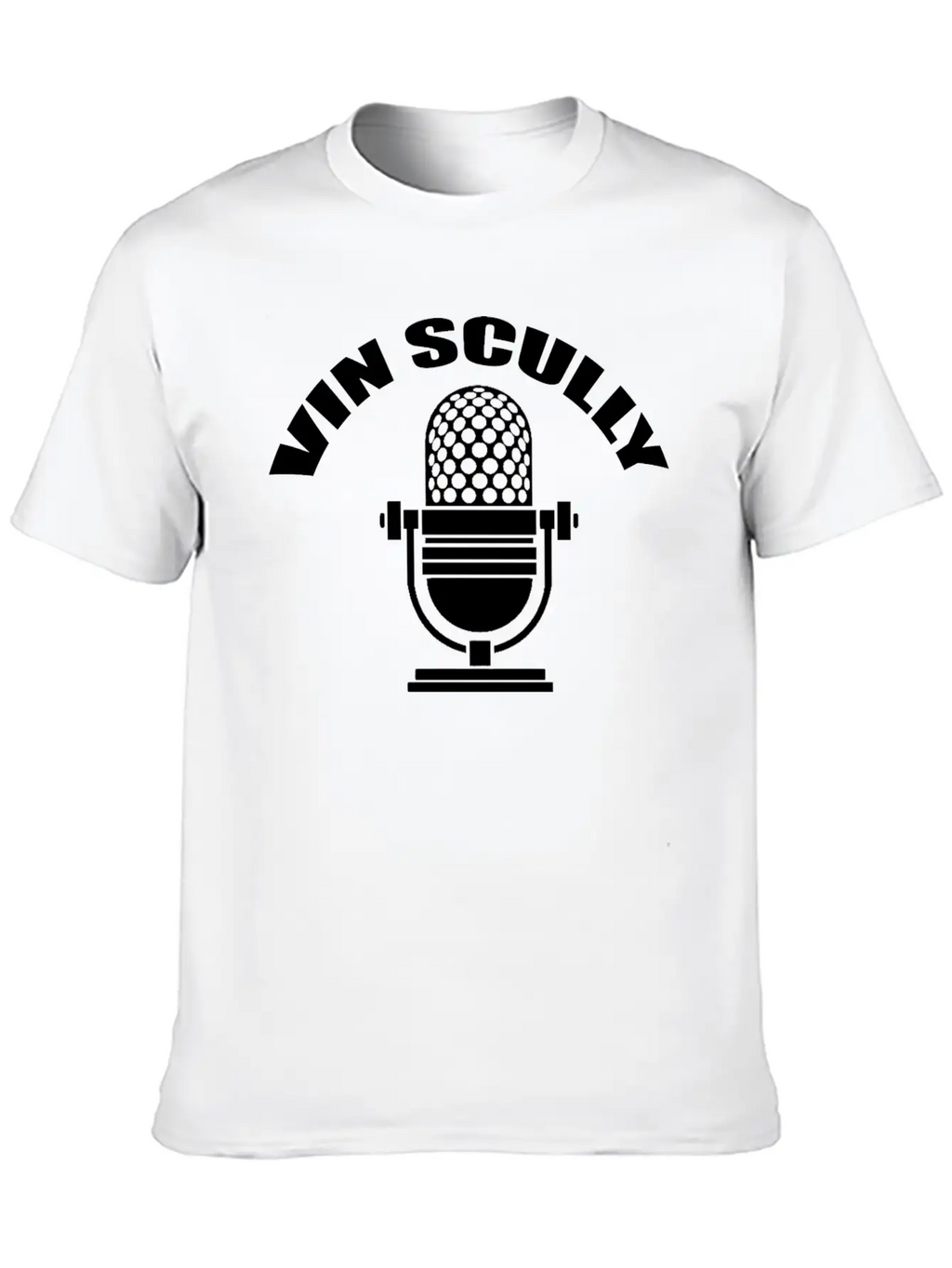 Vin Scully Microphone T Shirt Modern Fit Casual T-Shirt – Clean And Versatile Design