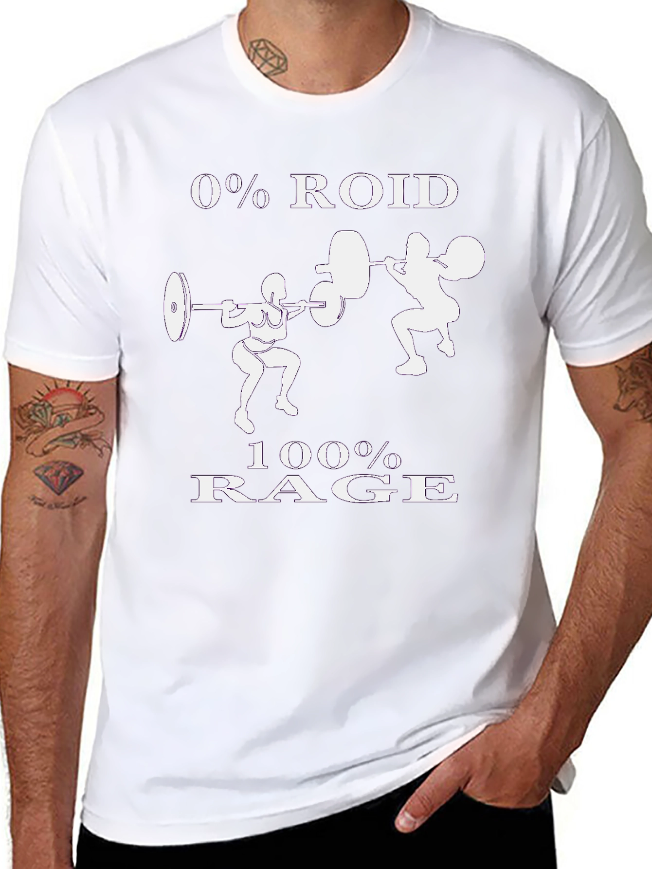 0% Roid 100% Rage Workout T-Shirt