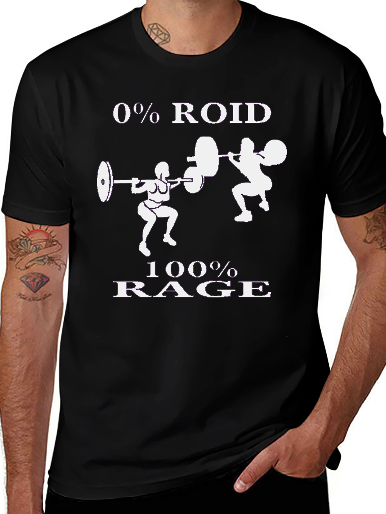 0% Roid 100% Rage Workout T-Shirt