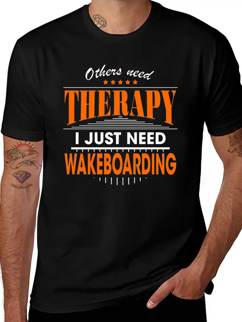 Wakeboarding Is My Therapy Timeless Short Sleeve Tee – Comfy And Minimalist Design