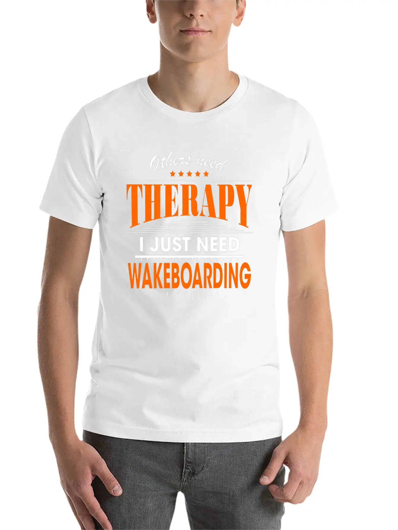Wakeboarding Is My Therapy Timeless Short Sleeve Tee – Comfy And Minimalist Design