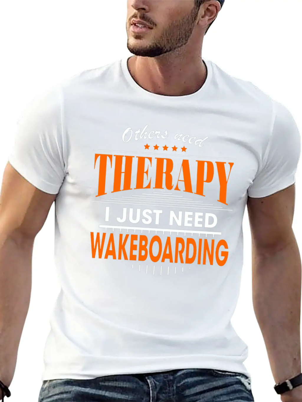 Wakeboarding Is My Therapy Timeless Short Sleeve Tee – Comfy And Minimalist Design