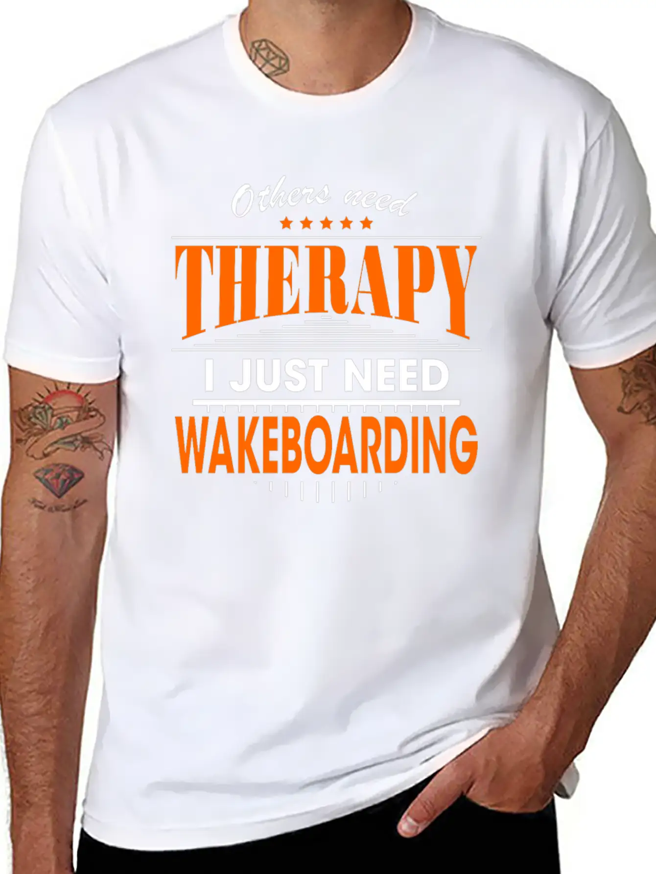 Wakeboarding Is My Therapy Timeless Short Sleeve Tee – Comfy And Minimalist Design