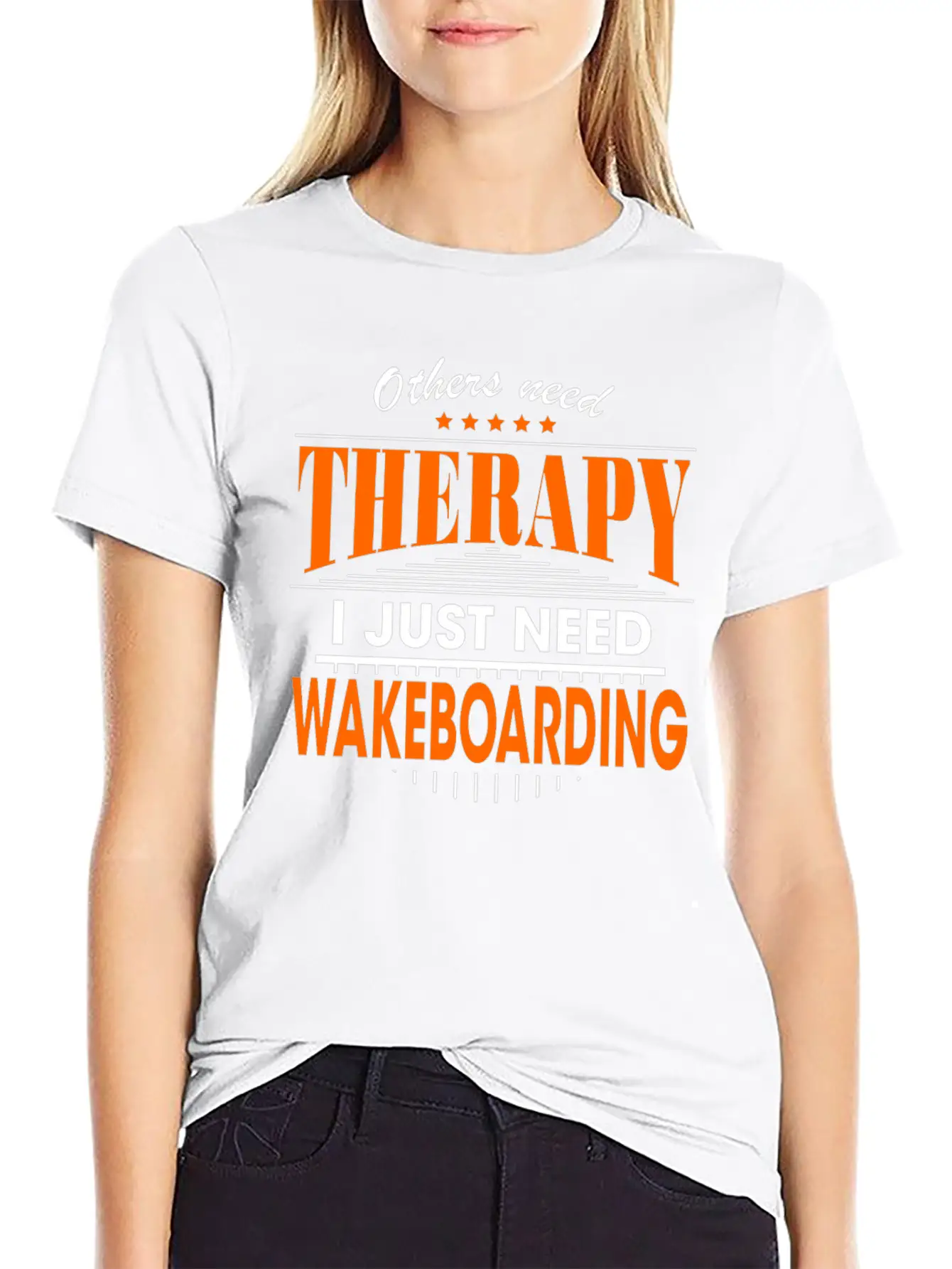 Wakeboarding Is My Therapy Timeless Short Sleeve Tee – Comfy And Minimalist Design