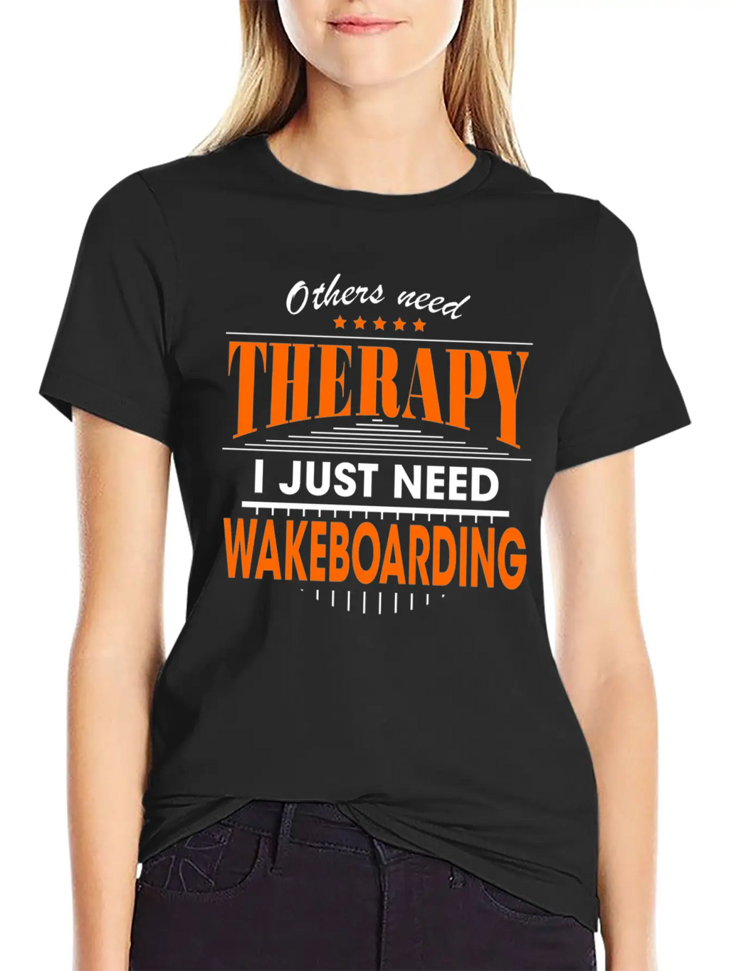 Wakeboarding Is My Therapy Timeless Short Sleeve Tee – Comfy And Minimalist Design