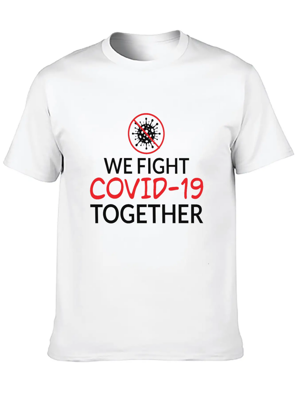 We Fight Covid- 19 Together Corona Relaxed Everyday Tee – Lightweight And Durable Cotton