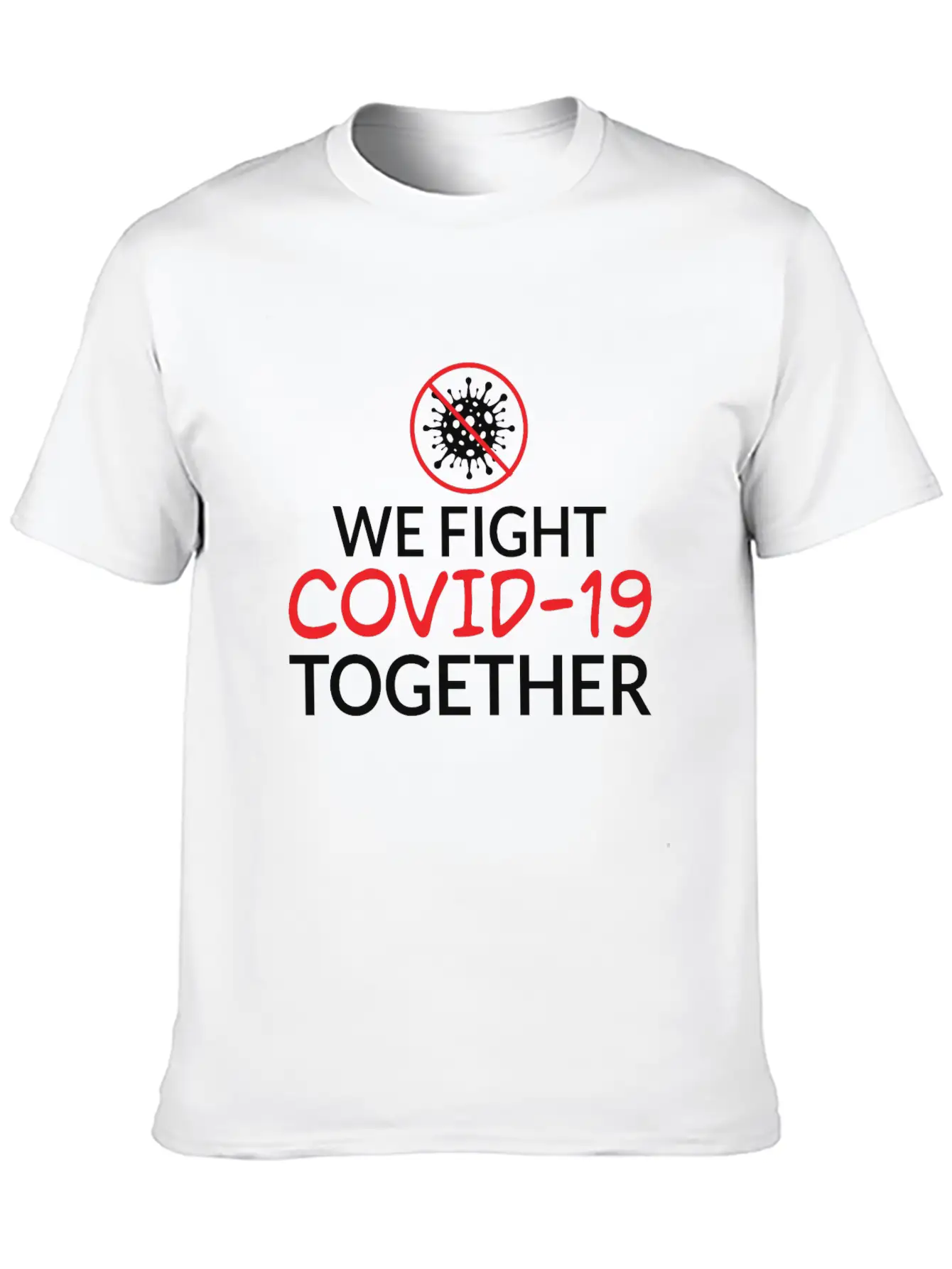 We Fight Covid- 19 Together Corona Relaxed Everyday Tee – Lightweight And Durable Cotton
