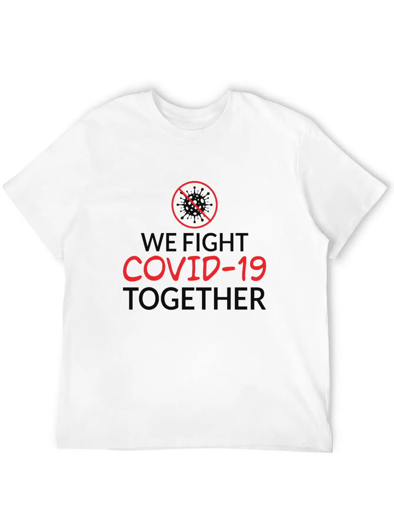 We Fight Covid- 19 Together Corona Relaxed Everyday Tee – Lightweight And Durable Cotton
