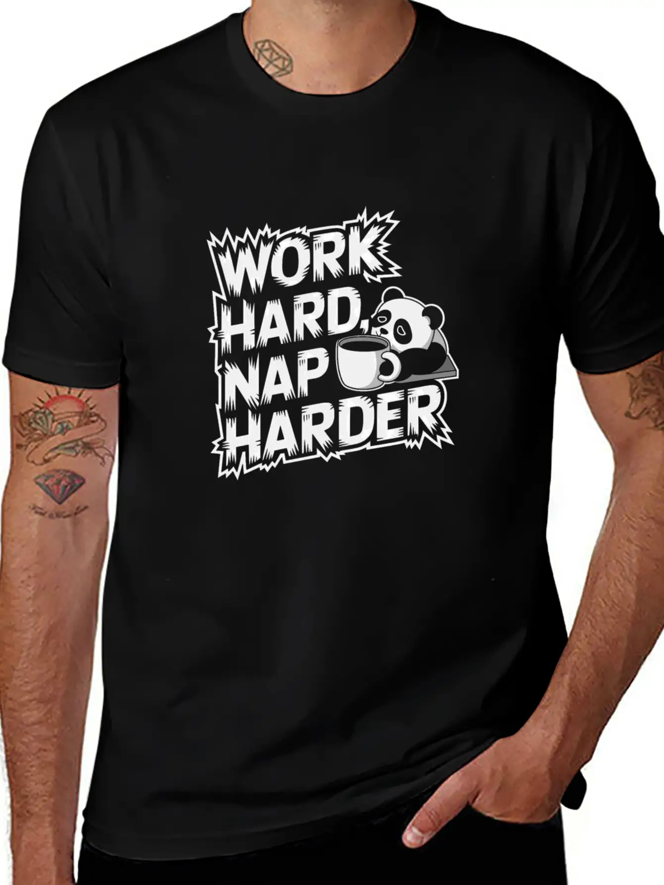 Work Hard Nap Harder Modern Fit Casual T-Shirt – Clean And Versatile Design