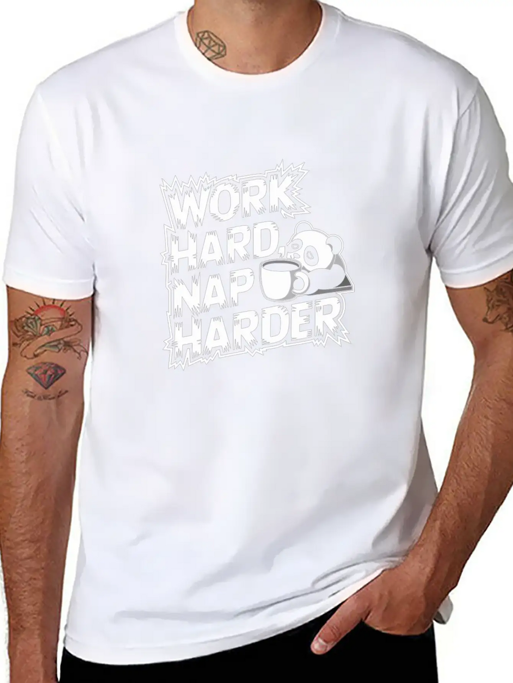 Work Hard Nap Harder Modern Fit Casual T-Shirt – Clean And Versatile Design