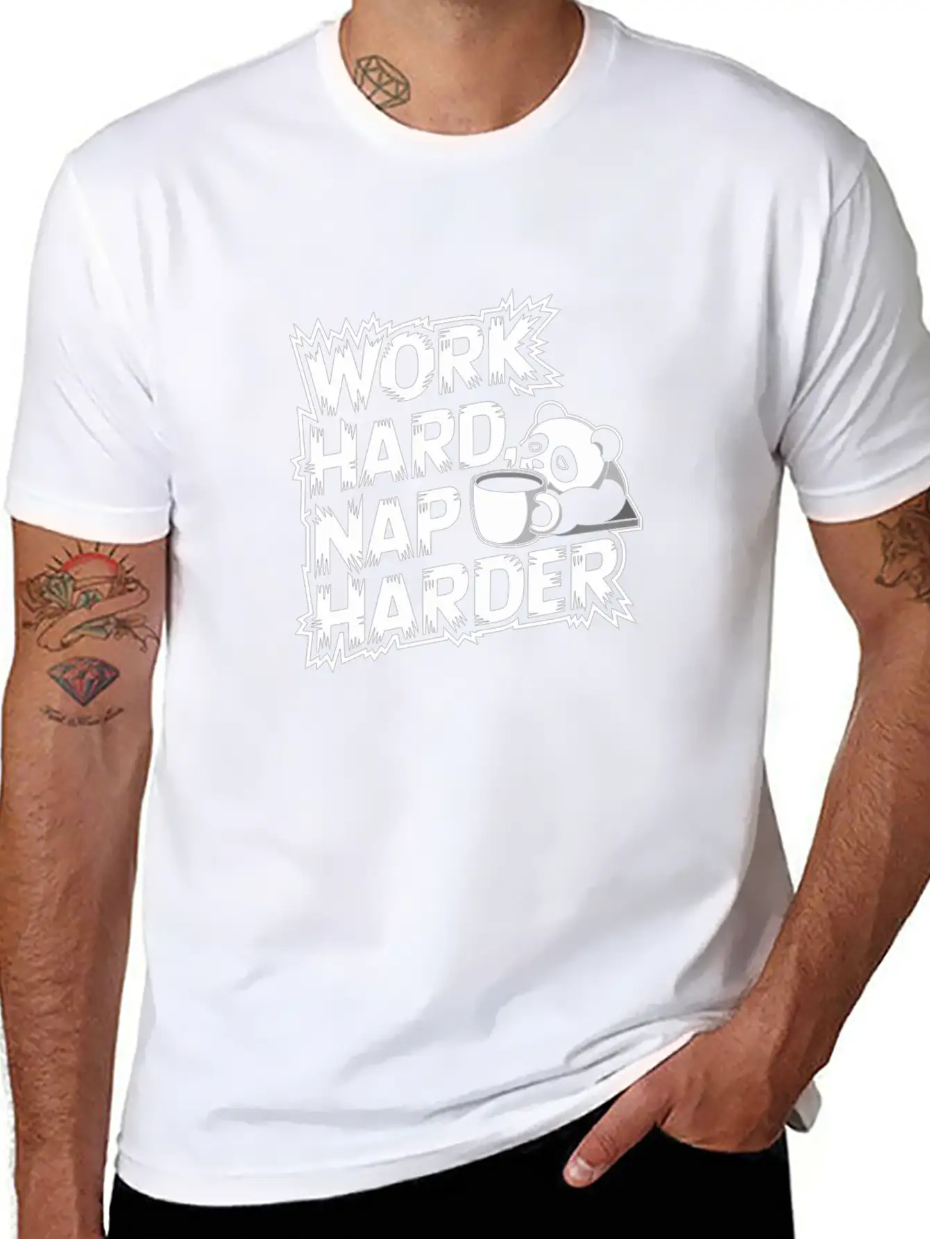 Work Hard Nap Harder Modern Fit Casual T-Shirt – Clean And Versatile Design