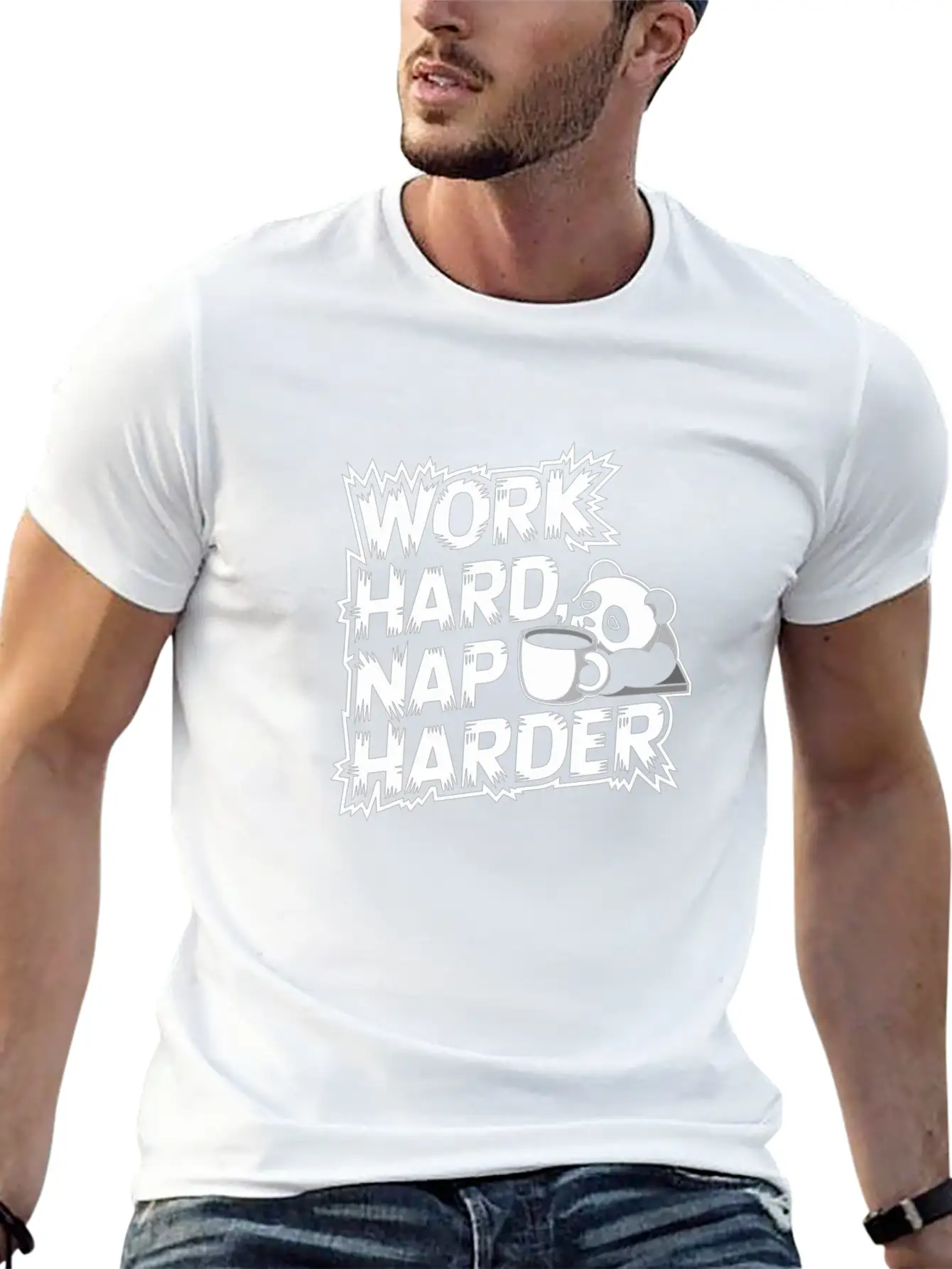 Work Hard Nap Harder Modern Fit Casual T-Shirt – Clean And Versatile Design