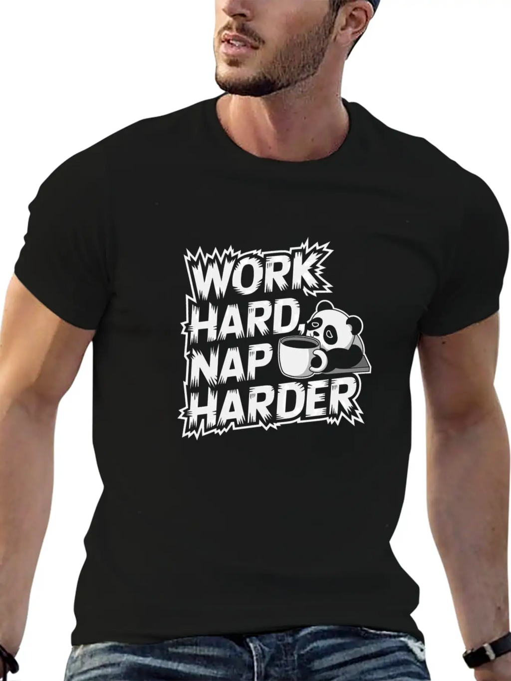 Work Hard Nap Harder Modern Fit Casual T-Shirt – Clean And Versatile Design