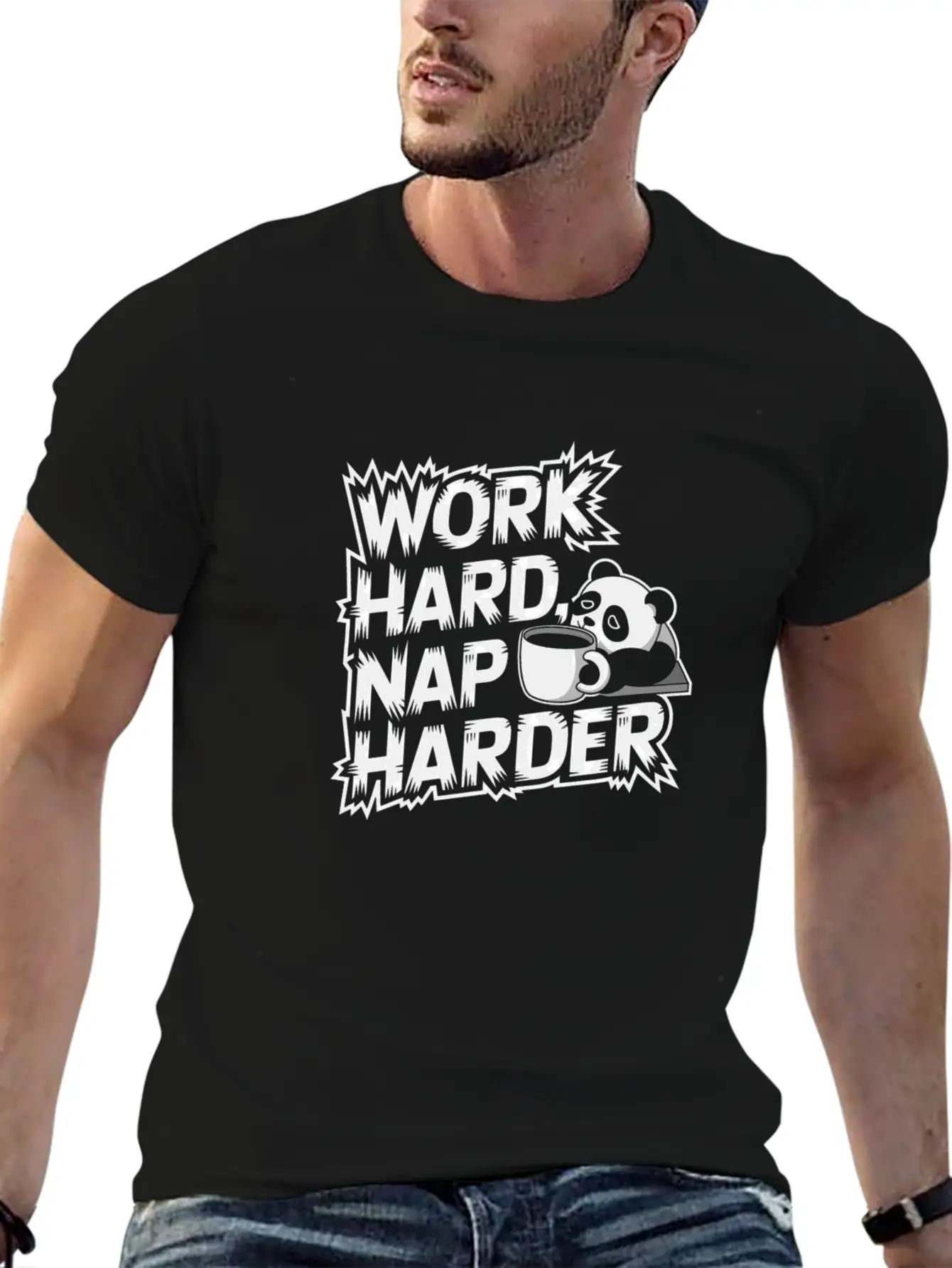 Work Hard Nap Harder Modern Fit Casual T-Shirt – Clean And Versatile Design