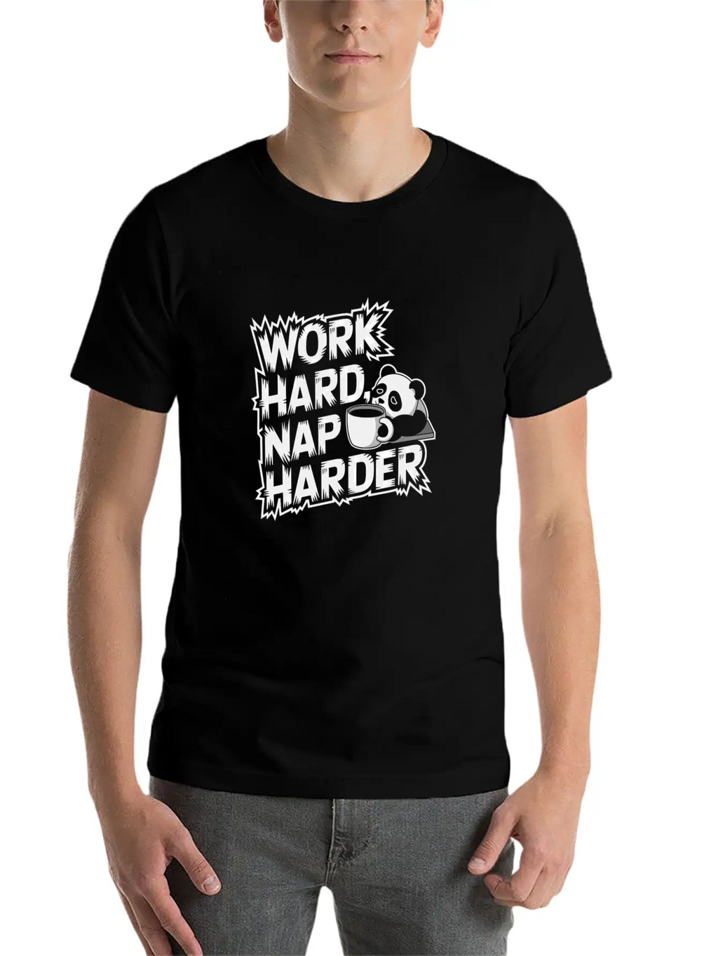 Work Hard Nap Harder Modern Fit Casual T-Shirt – Clean And Versatile Design