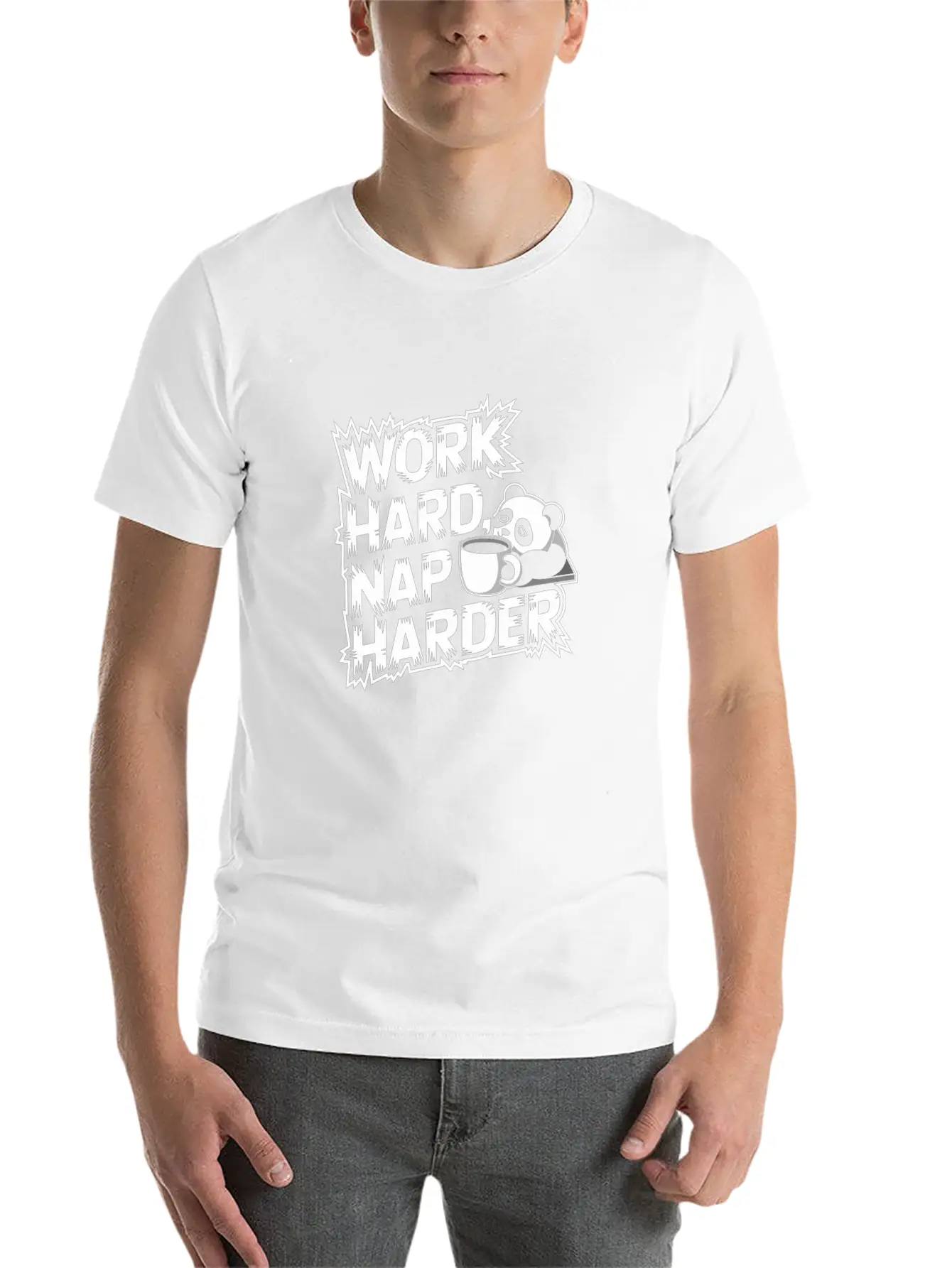 Work Hard Nap Harder Modern Fit Casual T-Shirt – Clean And Versatile Design