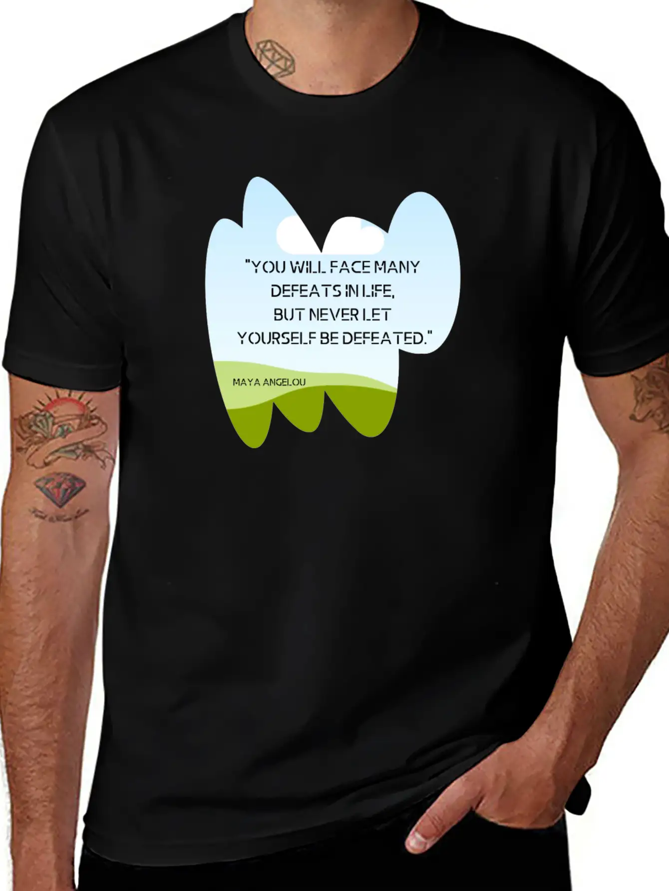 "You Will Face Many Defeats In Life, But Never Let Essential Cotton Tee For Daily Outfits – Unisex Style