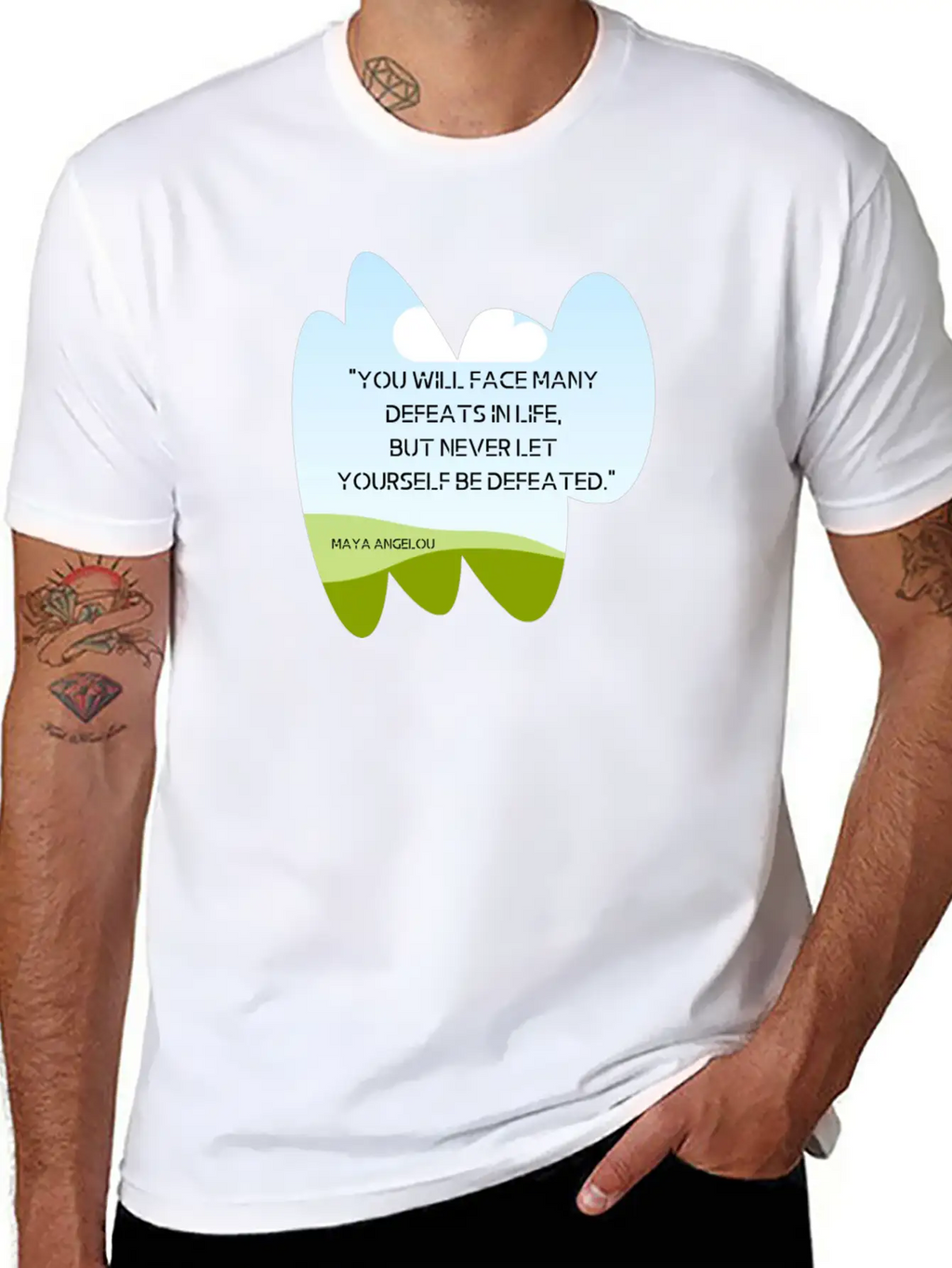"You Will Face Many Defeats In Life, But Never Let Essential Cotton Tee For Daily Outfits – Unisex Style