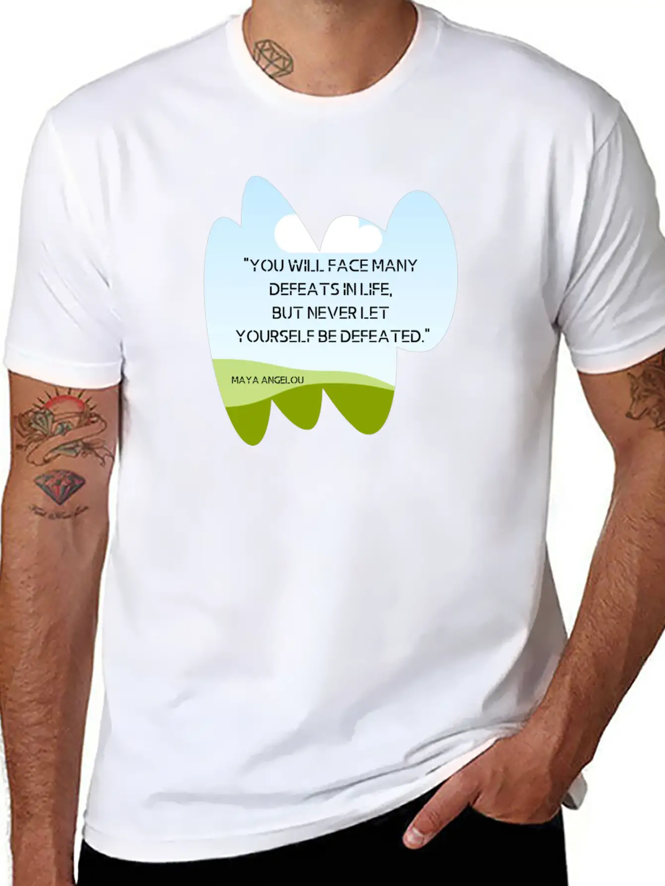 "You Will Face Many Defeats In Life, But Never Let Essential Cotton Tee For Daily Outfits – Unisex Style